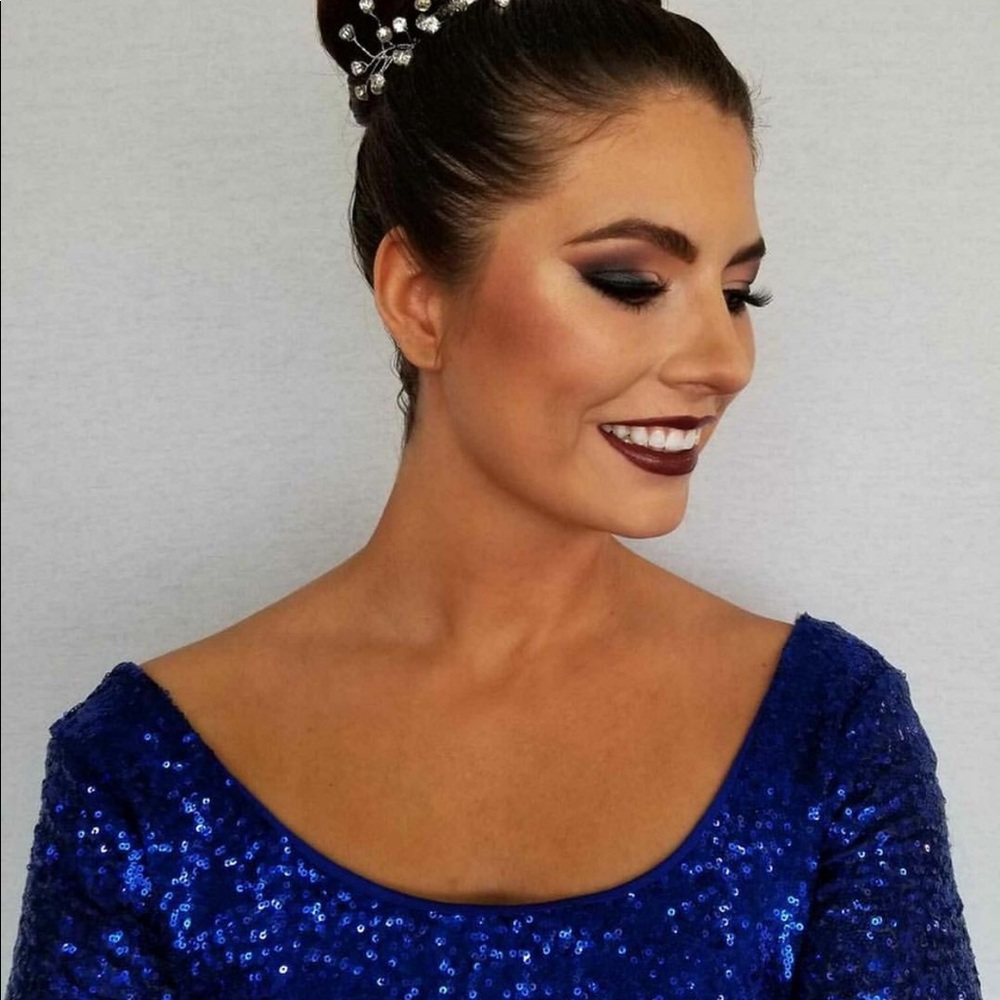 My Michelle Blue Sequins Mini Dress